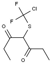 4-(CHLORODIFLUOROMETHYLTHIO)-HEPTANE-3,5-DIONE Struktur