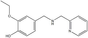 2-ETHOXY-4-(((PYRIDIN-2-YLMETHYL)AMINO)METHYL)PHENOL Struktur