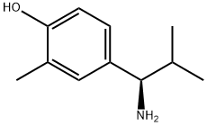 4-((1R)-1-AMINO-2-METHYLPROPYL)-2-METHYLPHENOL Struktur