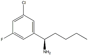 (1R)-1-(5-CHLORO-3-FLUOROPHENYL)PENTYLAMINE Struktur