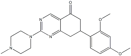 7-(2,4-DIMETHOXYPHENYL)-2-(4-METHYL-1-PIPERAZINYL)-7,8-DIHYDRO-5(6H)-QUINAZOLINONE Struktur