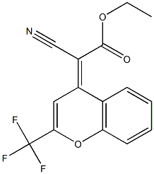 ETHYL 2-CYANO-2-(2-TRIFLUOROMETHYL-4H-CHROMENE-4-YLIDENE)ACETATE Struktur