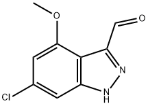 6-CHLORO-4-METHOXY-3-(1H)INDAZOLE CARBOXALDEHYDE Struktur