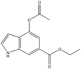 4-ACETOXY-6-INDOLE CARBOXYLIC ACID ETHYL ESTER Struktur