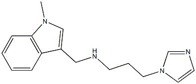 N-[3-(1H-IMIDAZOL-1-YL)PROPYL]-N-[(1-METHYL-1H-INDOL-3-YL)METHYL]AMINE Struktur