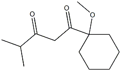 1-(1-METHOXY-CYCLOHEXYL)-4-METHYL-PENTANE-1,3-DIONE Struktur