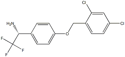 (1R)-1-(4-[(2,4-DICHLOROPHENYL)METHOXY]PHENYL)-2,2,2-TRIFLUOROETHYLAMINE Struktur