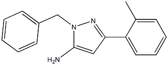 1-BENZYL-3-(2-METHYLPHENYL)-1H-PYRAZOL-5-AMINE Struktur