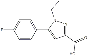 1-ETHYL-5-(4-FLUOROPHENYL)-1H-PYRAZOLE-3-CARBOXYLIC ACID Struktur