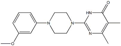 2-[4-(3-METHOXYPHENYL)PIPERAZIN-1-YL]-5,6-DIMETHYLPYRIMIDIN-4(3H)-ONE Struktur