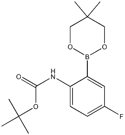 TERT-BUTYL 4-FLUORO-2-(5,5-DIMETHYL-1,3,2-DIOXABORINAN-2-YL)PHENYLCARBAMATE Struktur