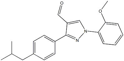 3-(4-ISOBUTYLPHENYL)-1-(2-METHOXYPHENYL)-1H-PYRAZOLE-4-CARBALDEHYDE Struktur