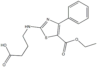 4-[[5-(ETHOXYCARBONYL)-4-PHENYL-1,3-THIAZOL-2-YL]AMINO]BUTANOIC ACID Struktur