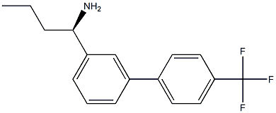 (1R)-1-(3-[4-(TRIFLUOROMETHYL)PHENYL]PHENYL)BUTYLAMINE Struktur