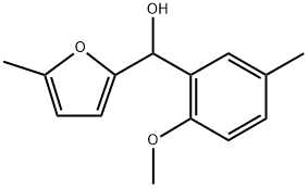 2-METHOXY-5-METHYLPHENYL-(5-METHYL-2-FURYL)METHANOL Struktur