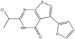 2-(1-CHLOROETHYL)-5-(2-FURYL)THIENO[2,3-D]PYRIMIDIN-4(3H)-ONE Struktur