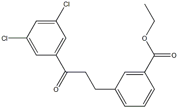 3-(3-CARBOETHOXYPHENYL)-3',5'-DICHLOROPROPIOPHENONE Struktur