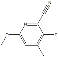 3-FLUORO-6-METHOXY-4-METHYLPYRIDINE-2-CARBONITRILE Struktur