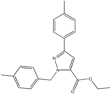 ETHYL 1-(4-METHYLBENZYL)-3-P-TOLYL-1H-PYRAZOLE-5-CARBOXYLATE Struktur