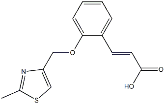 (2E)-3-(2-[(2-METHYL-1,3-THIAZOL-4-YL)METHOXY]PHENYL)ACRYLIC ACID Struktur