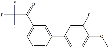 3'-(3-FLUORO-4-METHOXYPHENYL)-2,2,2-TRIFLUOROACETOPHENONE Struktur