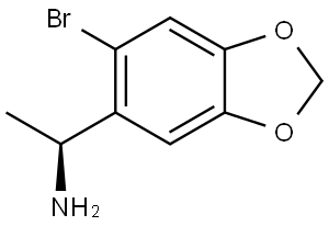 (1S)-1-(6-BROMO(2H-BENZO[3,4-D]1,3-DIOXOLEN-5-YL))ETHYLAMINE Struktur