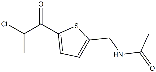 N-[[5-(2-CHLOROPROPANOYL)THIEN-2-YL]METHYL]ACETAMIDE Struktur