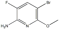 5-BROMO-3-FLUORO-6-METHOXYPYRIDIN-2-AMINE Struktur