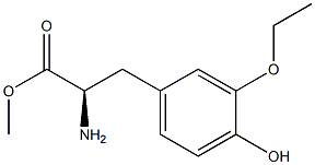 METHYL (2R)-2-AMINO-3-(3-ETHOXY-4-HYDROXYPHENYL)PROPANOATE Struktur