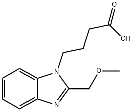 4-[2-(METHOXYMETHYL)-1H-BENZIMIDAZOL-1-YL]BUTANOIC ACID Struktur