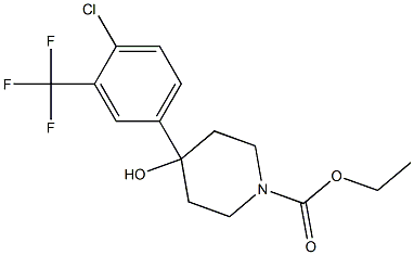 1-ETHOXYCARBONYL-4-(3-TRIFLUOROMETHYL-4-CHLOROPHENYL)-4-PIPERIDINOL Struktur