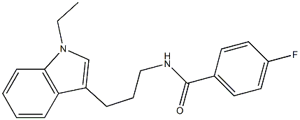 N-[3-(1-ETHYL-1H-INDOL-3-YL)PROPYL]-4-FLUOROBENZAMIDE Struktur