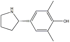 4-((2S)PYRROLIDIN-2-YL)-2,6-DIMETHYLPHENOL Struktur