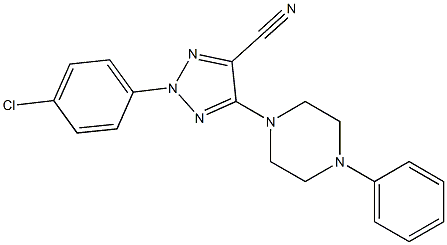 2-(4-CHLOROPHENYL)-5-(4-PHENYLPIPERAZIN-1-YL)-2H-1,2,3-TRIAZOLE-4-CARBONITRILE Struktur