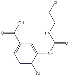 4-CHLORO-3-(([(2-CHLOROETHYL)AMINO]CARBONYL)AMINO)BENZOIC ACID Struktur