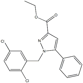 ETHYL 1-(2,5-DICHLOROBENZYL)-5-PHENYL-1H-PYRAZOLE-3-CARBOXYLATE Struktur