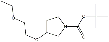 3-(2-ETHOXY-ETHOXY)-PYRROLIDINE-1-CARBOXYLIC ACID TERT-BUTYL ESTER Struktur