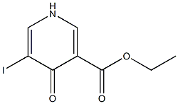 5-IODO-4-OXO-1,4-DIHYDRO-PYRIDINE-3-CARBOXYLIC ACID ETHYL ESTER Struktur