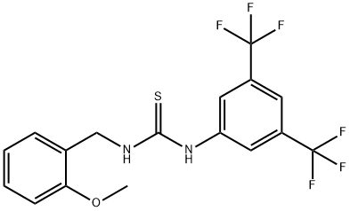 1-(3,5-BIS(TRIFLUOROMETHYL)PHENYL)-3-((2-METHOXYPHENYL)METHYL)THIOUREA Struktur