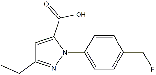 3-ETHYL-1-[(4-FLUOROMETHYL)PHENYL]-1H-PYRAZOLE-5-CARBOXYLIC ACID Struktur