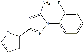 1-(2-FLUOROPHENYL)-3-(2-FURYL)-1H-PYRAZOL-5-AMINE Struktur