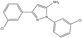 1,3-BIS(3-CHLOROPHENYL)-1H-PYRAZOL-5-AMINE Struktur