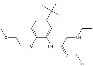 2-(ETHYLAMINO)-N-[2-(2-METHOXYETHOXY)-5-(TRIFLUOROMETHYL)PHENYL]ACETAMIDE HYDROCHLORIDE Struktur