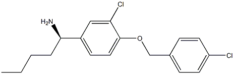 (1R)-1-(3-CHLORO-4-[(4-CHLOROPHENYL)METHOXY]PHENYL)PENTYLAMINE Struktur