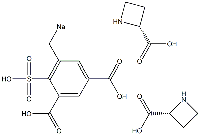 SODIOSULPHO(5-)ISOPHTHALIC ACID (BIS) ETHYLENEGLYCINE Struktur