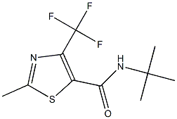 2-METHYL-4-(TRIFLUOROMETHYL)THIAZOLE-5-CARBOXYLIC ACID TERT-BUTYLAMIDE Struktur