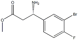 METHYL (3S)-3-AMINO-3-(3-BROMO-4-FLUOROPHENYL)PROPANOATE Struktur