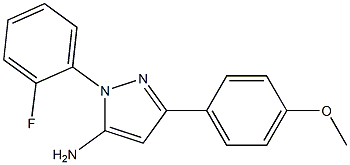 1-(2-FLUOROPHENYL)-3-(4-METHOXYPHENYL)-1H-PYRAZOL-5-AMINE Struktur