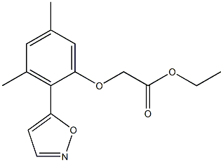 ETHYL 2-(2-(ISOXAZOL-5-YL)-3,5-DIMETHYLPHENOXY)ACETATE Struktur