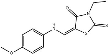 3-ETHYL-5-(((4-METHOXYPHENYL)AMINO)METHYLENE)-2-THIOXO-1,3-THIAZOLIDIN-4-ONE Struktur